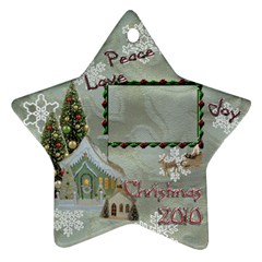village peace love joy 2023 ornament 74 - Ornament (Star)