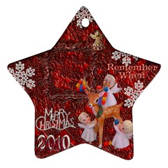 Angels reindeer remember when 2010 ornament 156 - Ornament (Star)