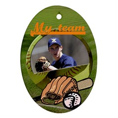 Baseball team - Ornament - Oval Ornament (Two Sides)