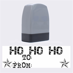 Ho Ho Ho Christmas Present Rubber Stamp - Name Stamp