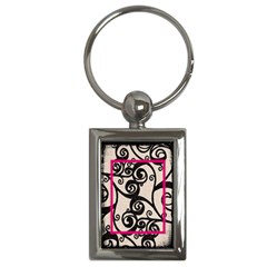 Fantasia classic pink frame keyring - Key Chain (Rectangle)