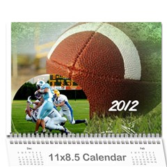 Football Calendar - Wall Calendar 11  x 8.5  (12-Months)