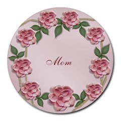 Round Mousepad- template- flowers MOM