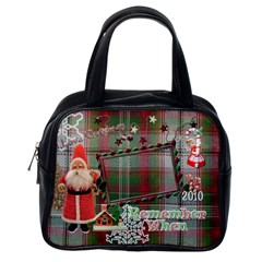 Old fashioned Santa Christmas Remember when purse - Classic Handbag (One Side)