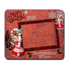 Christmas candy cane angels remember when large mousepad