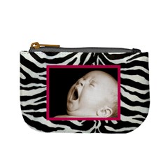 zebra pink mini coin purse