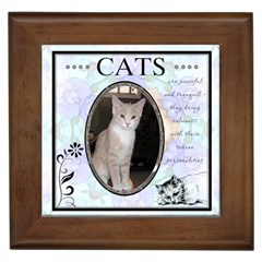 Cats are Peaceful Framed Tile