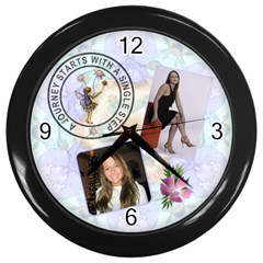 Lifes Journey Wall Clock - Wall Clock (Black)