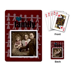 My Family Cards red2 - Playing Cards Single Design (Rectangle)