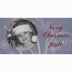 Merry Christmas blue and green - 4  x 8  Photo Cards