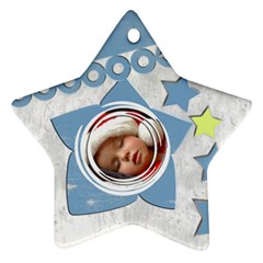 Christmas baby BLUE - ORNAMENT - Star Ornament (Two Sides)