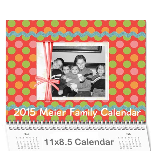 2015 Family Calendar By Martha Meier Cover