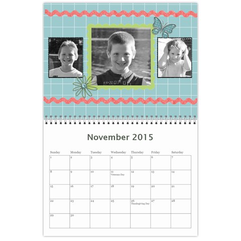 2015 Family Calendar By Martha Meier Nov 2015