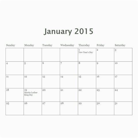 2015 Family Calendar By Martha Meier Feb 2015