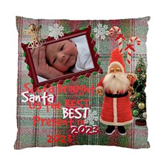 Santa Just Brought Us the BEST Present 2023 plaid 2 sided cushion case - Standard Cushion Case (Two Sides)