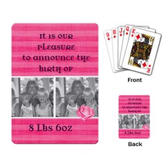 New baby announcement - Playing Cards Single Design (Rectangle)