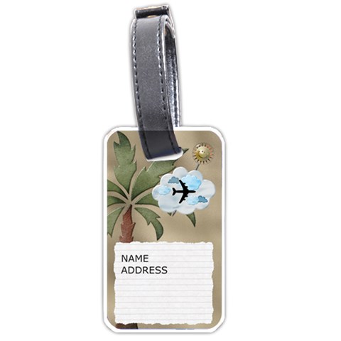 Tropical Travel Luggage Tag By Lil Front