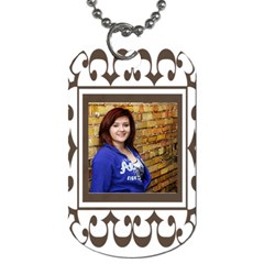 Brown frame tag - Dog Tag (One Side)