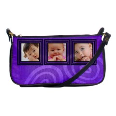 Purple circles - Shoulder Clutch Bag