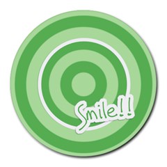 Smile mousepad 01 - Round Mousepad