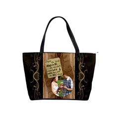 Enjoy the Little Things Brown Swirl Shoulder Handbag - Classic Shoulder Handbag