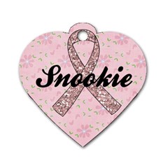 Breast Cancer Awareness-heart dog tag - Dog Tag Heart (Two Sides)
