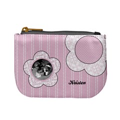 Simple Pink Flowers Mini Coin Purse
