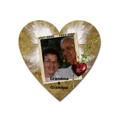 In Memory of Grandpa and Grandma G - Magnet (Heart)