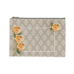 Cosmetic Bag (Large)- yellow flowers