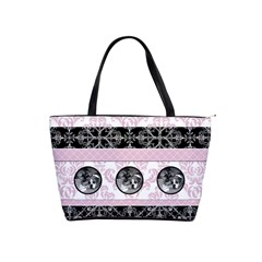 Charming Pink & Black Classic Shoulder Handbag
