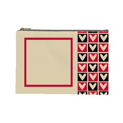 Black and red - Cosmetic Bag (Large)  