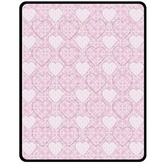 Charming Pink Hearts Medium Fleece Blanket - Fleece Blanket (Medium)
