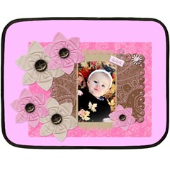 pink flower blanket - Fleece Blanket (Mini)