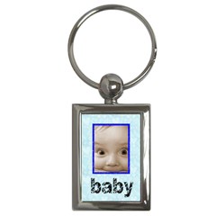 baby blue 100% love keychain - Key Chain (Rectangle)