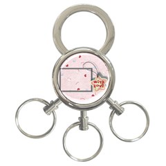 With love - pink - 3-Ring Key Chain