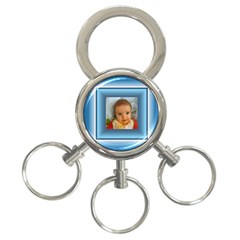 Blue key chain - 3-Ring Key Chain