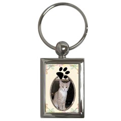 Cat Paw Print Key Chain - Key Chain (Rectangle)