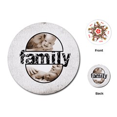 Family round semicircle frame playing cards 2 - Playing Cards Single Design (Round)