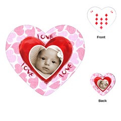 triple layer heart love love love playing cards - Playing Cards Single Design (Heart)