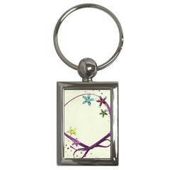 Glitter Flowers-key chain - Key Chain (Rectangle)