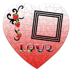 Strawberry love - Puzzle - Jigsaw Puzzle (Heart)