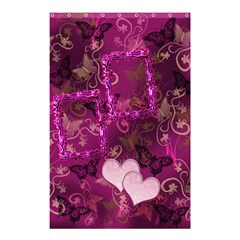 Pink butterfly shower curtain with frill frame hearts - Shower Curtain 48  x 72  (Small)