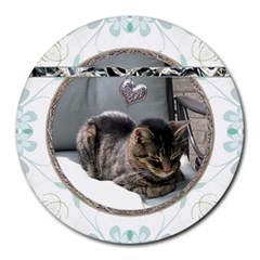 Floral Heart Round Mousepad