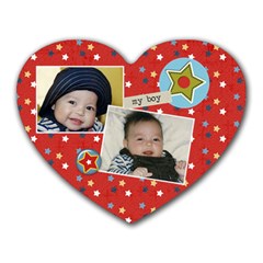 Mousepad-Heart-My Boy- Stars - Heart Mousepad