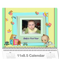 Baby s First Year - Wall Calendar 11  x 8.5  (12-Months)