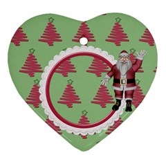 Here Comes Santa Ornament2 - Heart Ornament (Two Sides)