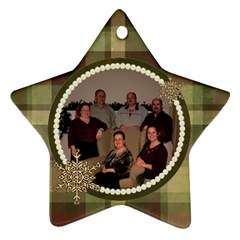 Snowflake Star Christmas Ornament - Ornament (Star)