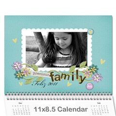 Calendario-menina-nara - Wall Calendar 11  x 8.5  (12-Months)