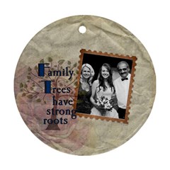 Family Trees 1-sided Round Ornament - Ornament (Round)
