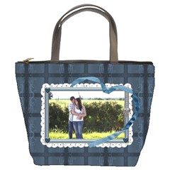 Blue Love Bucket Bag